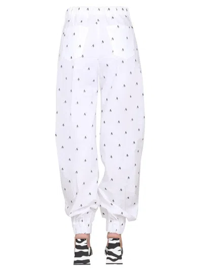 Attico All Over Logo Pants In White
