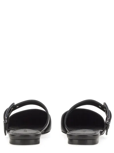 Alexander Mcqueen 10mm Punk Leather Mules In Black