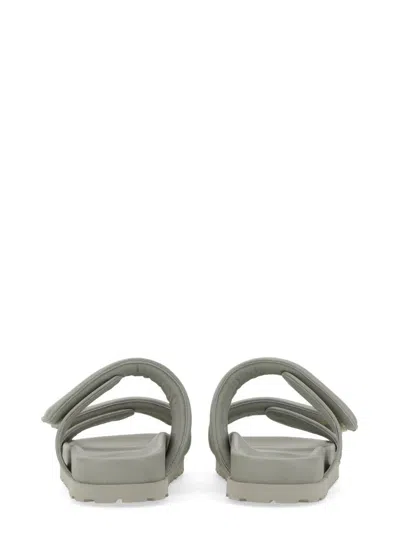 Gia Borghini Woman Sandals Sage Green Size 11 Soft Leather In Grey