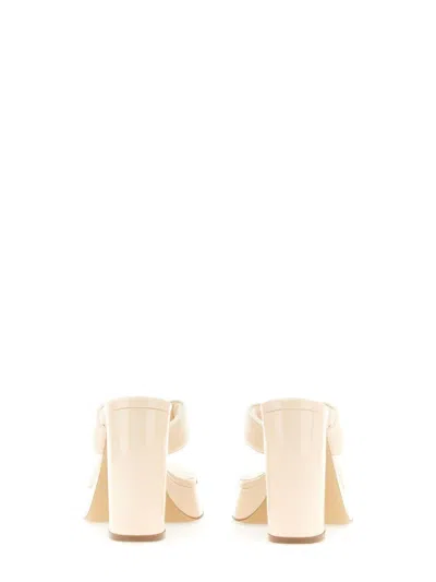 Shop Gia Borghini Patent Sandal In Beige