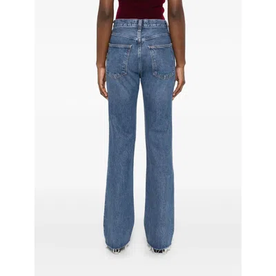 Agolde Harper Jeans Mid Rise Relaxed Straight Jeans Echo