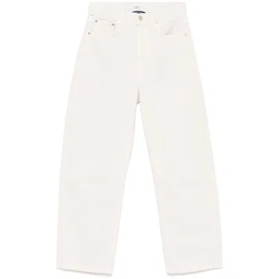 Citizens Of Humanity Denim Trousers With Belt Loops In Neutral