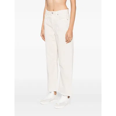 Citizens Of Humanity Denim Trousers With Belt Loops In Neutral