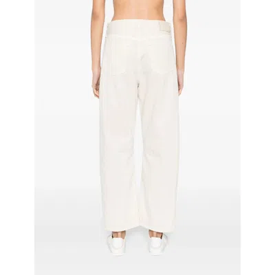 Citizens Of Humanity Denim Trousers With Belt Loops In Neutral