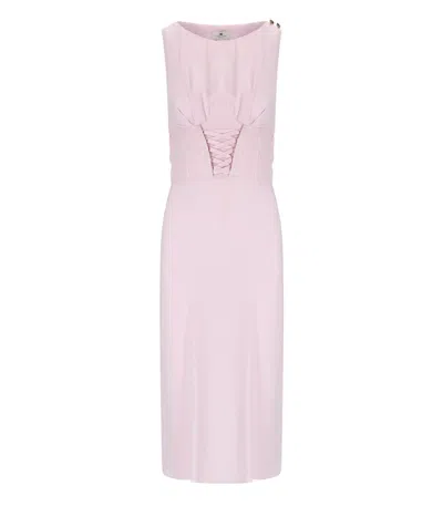 Elisabetta Franchi Quarzo Midi Dress In Pink