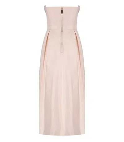 Elisabetta Franchi Dress In Gabardine Fabric With Embroidered Roses