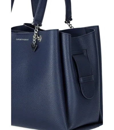 Emporio Armani Eagle Charm Palmellato Shopper Bag
