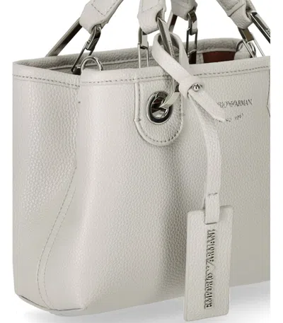 Emporio Armani Myea Small White Shopping Bag