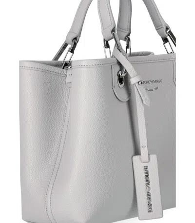 Emporio Armani Myea Small White Shopping Bag