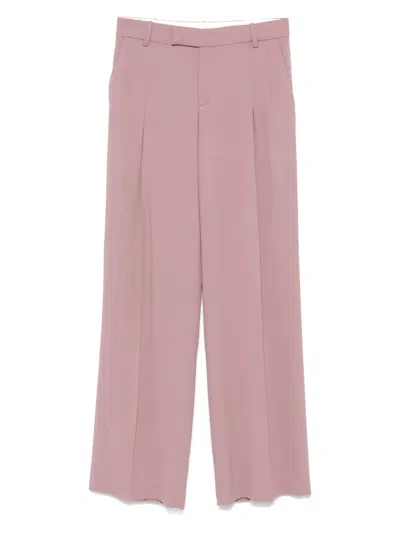 Federica Tosi Wide Leg Pleated Trousers With Belt Loops