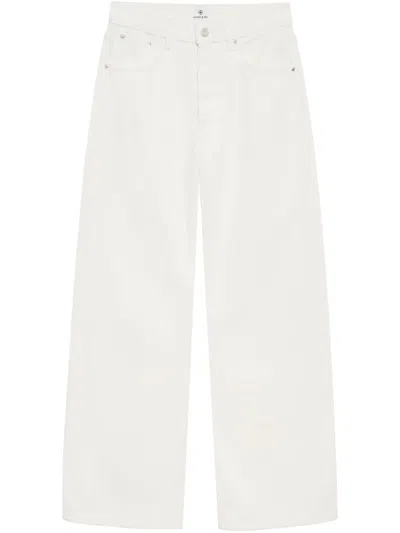 Anine Bing White Straight Leg Jeans