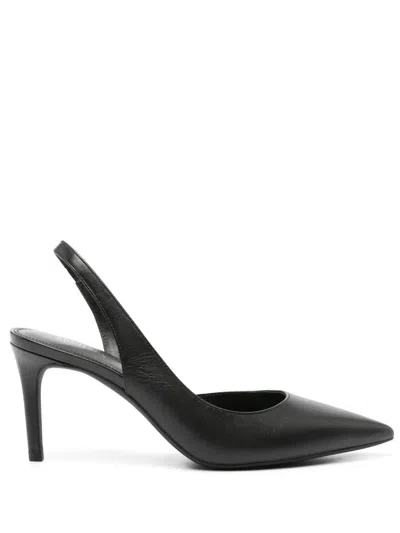 Michael Kors Alina Flex Black Slingback Pumps In Black