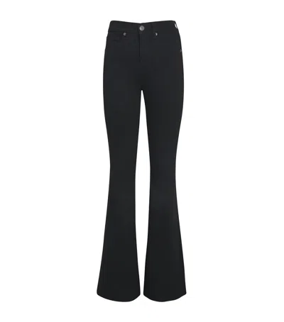 Veronica Beard Beverly Velvet Skinny-flare Jean In Black