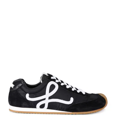 Loewe Womens Blk/white Ballet Runner 2.0 Suede And Woven Low-top Trainers Eur 36 / 3 Uk In Black