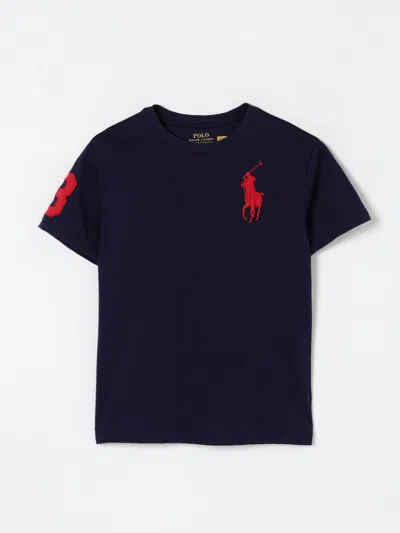 Polo Ralph Lauren Toddler And Little Boys Big Pony Cotton Jersey T-shirt In Blue