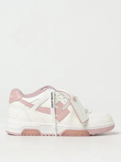 Off-white Off White Woman White Leather Out Of Office Sneakers In White