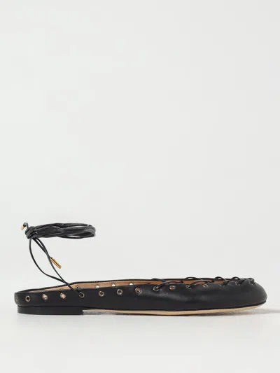 Chloé Ghillies Leather Ballerina Flat In Black