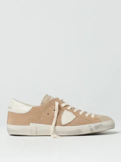 Philippe Model Prsx Low Sneakers In Leather Color Suede In Neutral