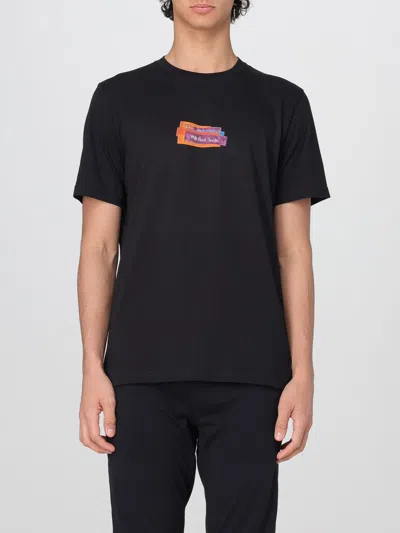 Paul Smith Mens Reg Fit Short Sleeve Ps Logo T-shirt In Black