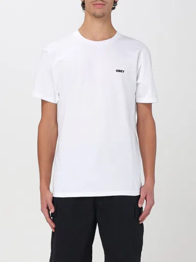 Obey T-shirt In Cream