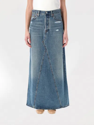 Levi's Icon Maxi Skirt In Blue