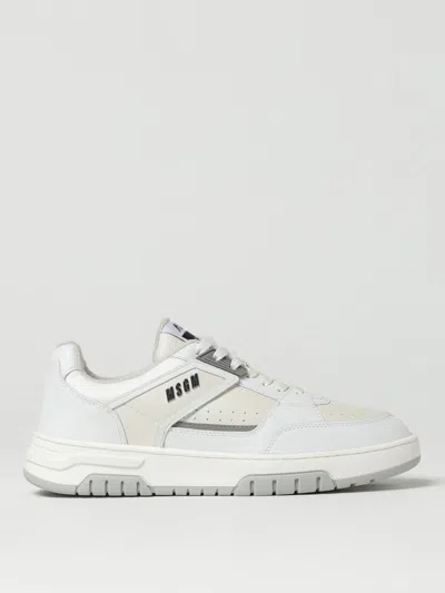 Msgm Round-head Sneakers In White