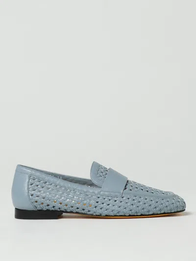 Doucal's Leather Loafers In Sky Blue