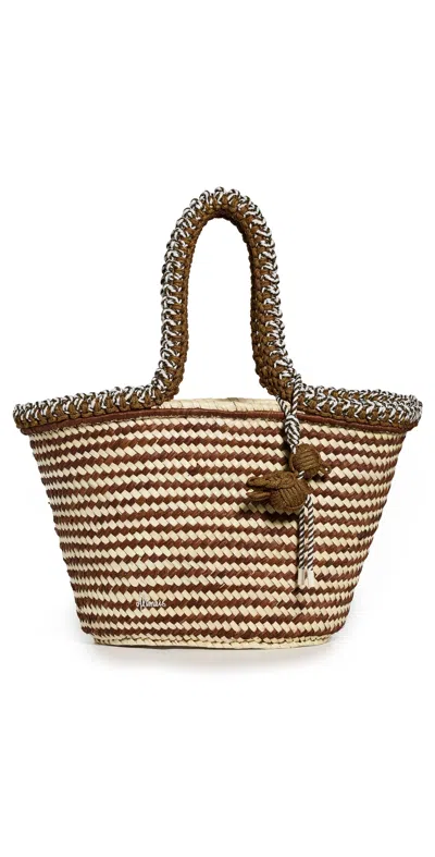 Alemais Dee Dee Maxi Basket Tote Chocolate In Chocolate