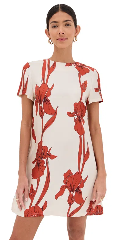 La Doublej Mini Swing Iris Dark Orange Dress In Iris