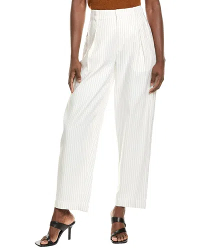 Rag & Bone Newman Linen Pants Whtstripe In White