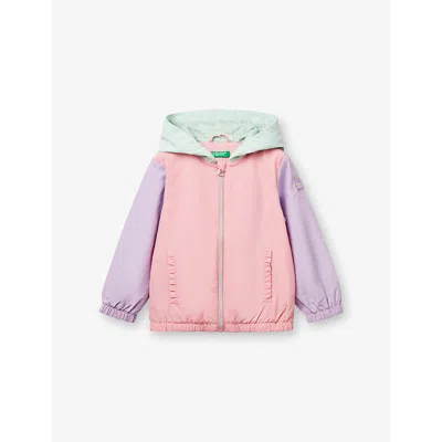 Benetton Multicolor Hooded Jersey-lined Shell Rain Jacket 18 Months - 6 In Multicolor