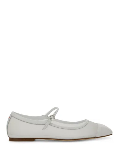 Aeyde Uma Nappa Leather Ballet Flats In White