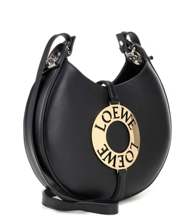 Shop Loewe Joyce Small Leather Crossbody Bag In Llack