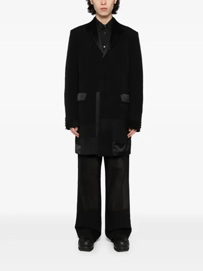 Junya Watanabe Patchwork-design Coat In Black