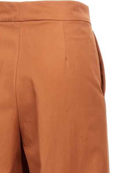 Dries Van Noten High Waist Pleated Wide Leg Trousers In Brown