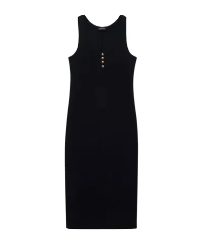 Anine Bing Alessia Tank Midi Dress In Black