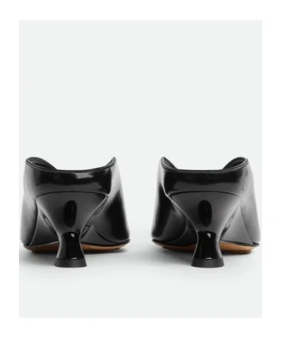 Bottega Veneta Bounty Vinyl Kitten-heel Mules In Black