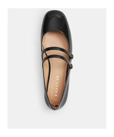 Coach New York Black Leather Winley Ballerinas