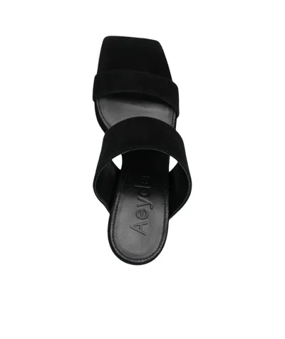 Aeyde Woman Sandals Black Size 7 Leather In Black
