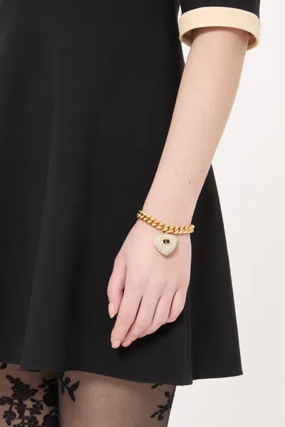 Valentino Garavani Crystal-embellished Coeur Royal Bracelet In Gold