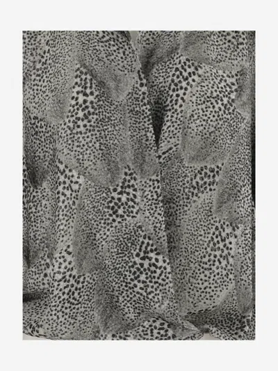 Dries Van Noten Black Printed Top In Gray