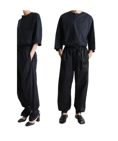 Lemaire Black Short Sleeve Henley