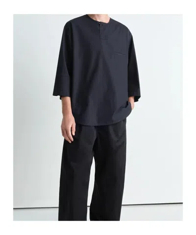 Lemaire Black Short Sleeve Henley