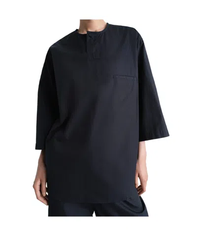 Lemaire Black Short Sleeve Henley
