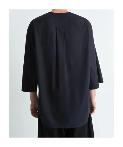 Lemaire Black Short Sleeve Henley