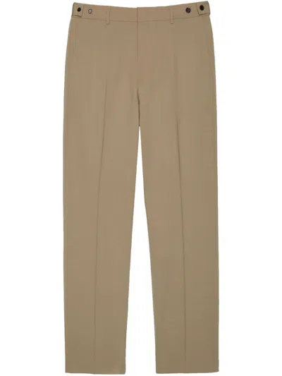 Msgm Straight-leg Trousers In Neutrals