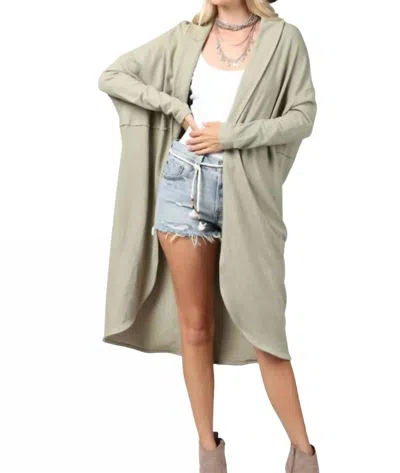 Kyemi Oversized Slouchy Cardigan In Sage In Multi