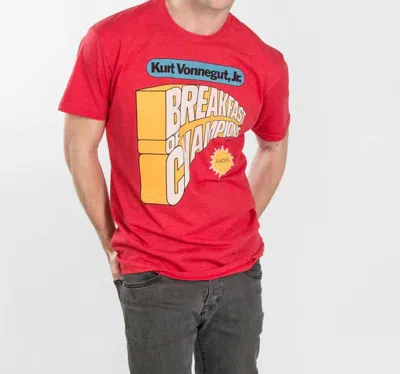 Out Of Print Breakfast Of Champions Tee In Red In Red