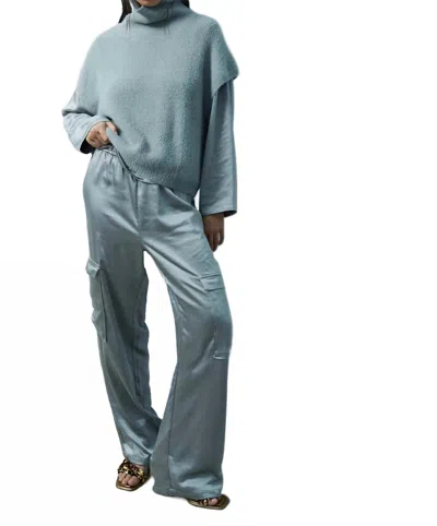 Melissa Nepton Miranda Satin Cargo Pant In Perfect Grey In Multi