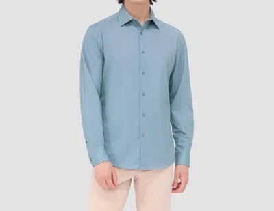 Bugatchi Uomo James Illusion Ooohcotton Shirt In Menthol In Multi